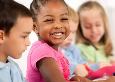 Children engaged in group activities